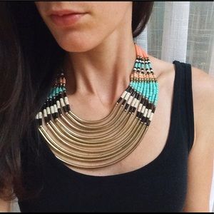 Aldo Egyptian Beaded Collar Necklace